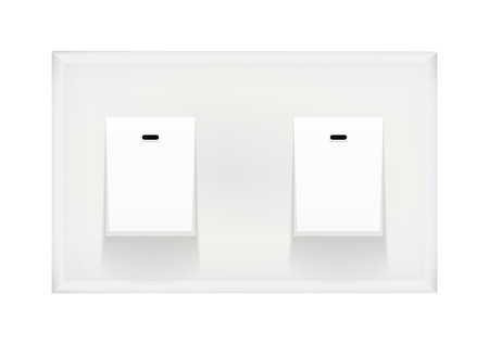 Light switch isolated on white backgroundのイラスト素材