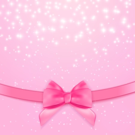 Decorative Pink bow background. Vector Illustrationのイラスト素材