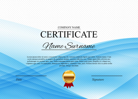 Certificate template Background. Award diploma design blank. Vector Illustration EPS10のイラスト素材