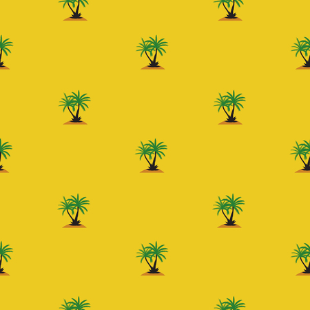 Beautifil Palm Tree Leaf  Silhouette Seamless Pattern Background Vector Illustrationのイラスト素材