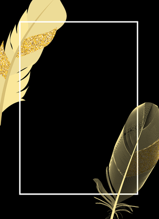 Glitter Painted Birds of Feather Background. Vector Illustration. EPS10のイラスト素材