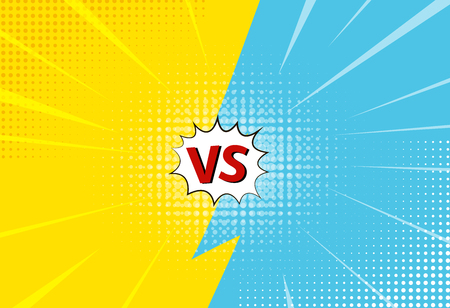Versus letters figh background in pop art style. Vector Illustrationのイラスト素材