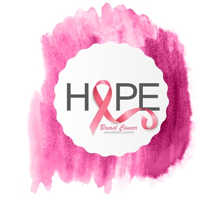 Breast Cancer Awareness Month Pink Ribbon Background Vector Illustration EPS10のイラスト素材