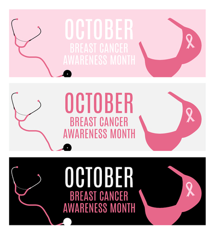 Breast Cancer Awareness Month Pink Ribbon Background Vector Illustration EPS10のイラスト素材