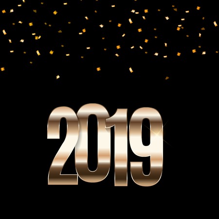 Happy New Year 2019 Background. Vector Illustration EPS10のイラスト素材