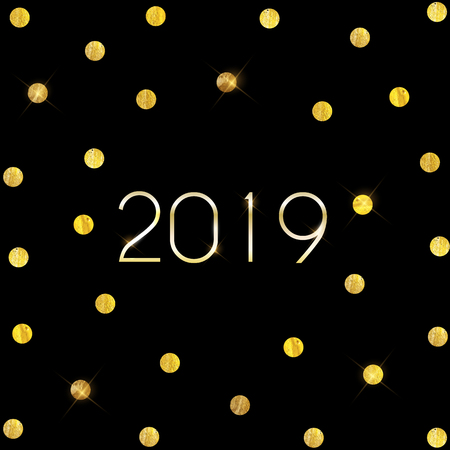 Happy New Year 2019 Background. Vector Illustration EPS10のイラスト素材