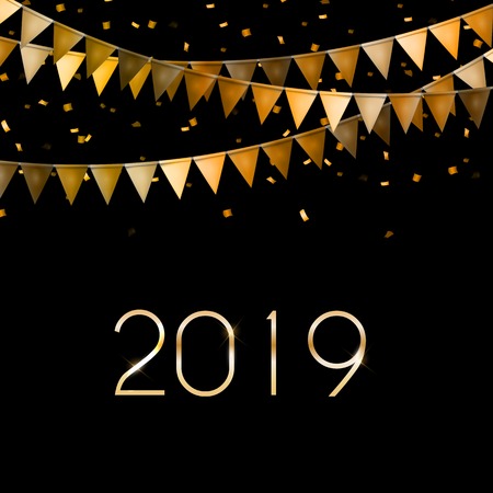 Happy New Year 2019 Background. Vector Illustration EPS10のイラスト素材