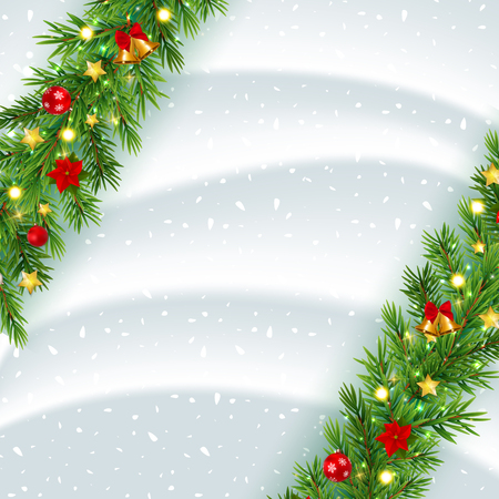 Merry Christmas and New Year Background. Vector Illustrationのイラスト素材
