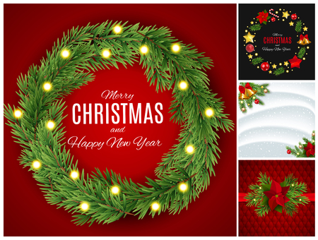 Merry Christmas and New Year Background. Vector Illustration EPS10のイラスト素材