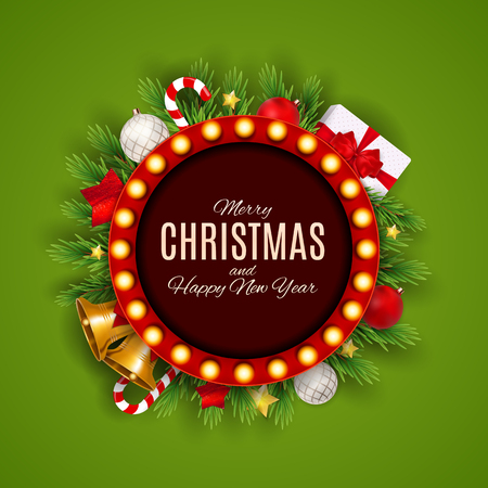 Merry Christmas and New Year Background. Vector Illustration EPS10のイラスト素材