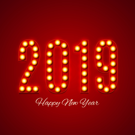 2019 New Year Background. Vector Illustration EPS10のイラスト素材