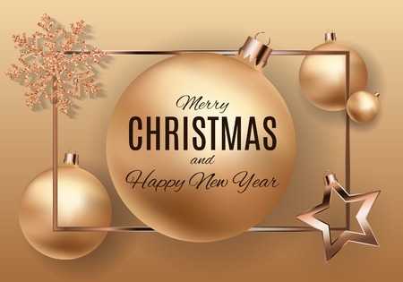 Merry Christmas and New Year Background. Vector Illustration EPS10のイラスト素材