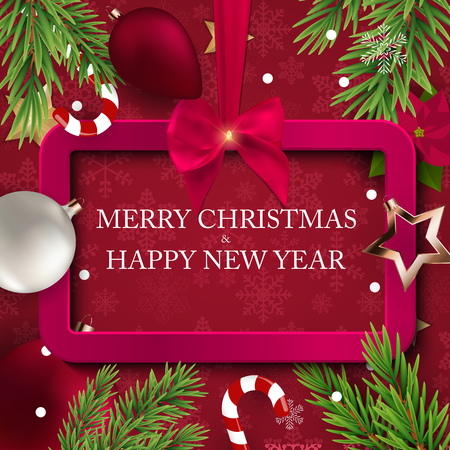 Merry Christmas and New Year Background. Vector Illustration EPS10のイラスト素材