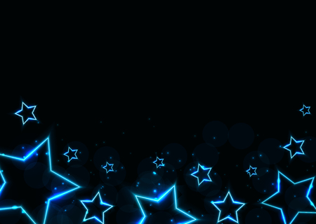 Abstract Glossy Neon Star Background. Vector Illustration EPS10のイラスト素材