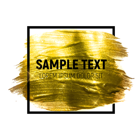 Gold Paint Glittering Textured Art Illustration. Vector Illustration EPS10のイラスト素材