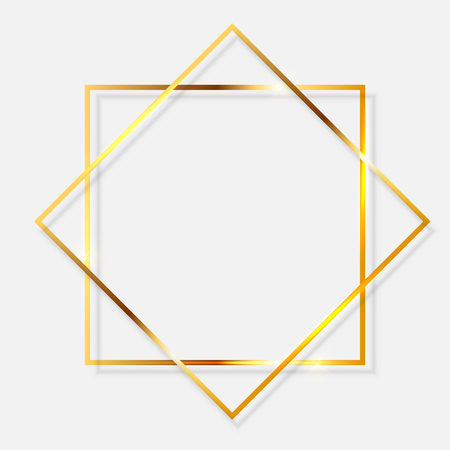 Gold Paint Glittering Textured Frame on Transparent Background. Vector Illustration EPS10のイラスト素材