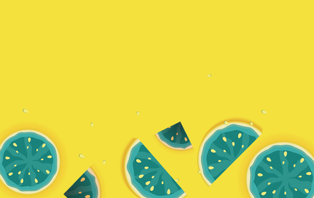 Summer Background from Watermelon. Vector Illustration. EPS10のイラスト素材