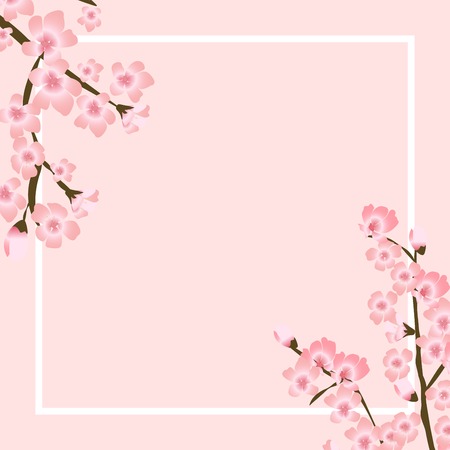 Abstract Floral Sakura Flower Japanese Natural Background Vector Illustration EPS10のイラスト素材