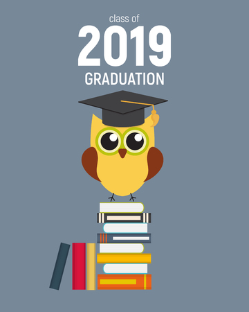 Class of 2019  Graduarion Education Background. Vector Illustrationのイラスト素材