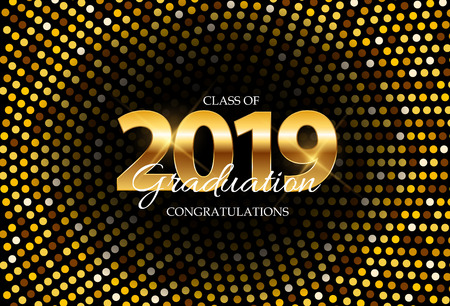 Class of 2019  Graduarion Education Background. Vector Illustrationのイラスト素材