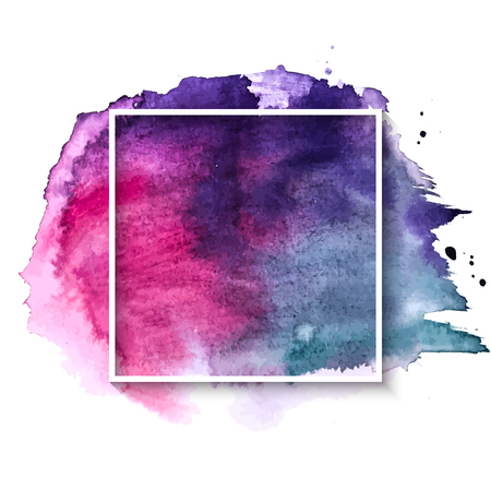 Hand drawn brush strokes and gold frame background. Vector Illustration EPS10のイラスト素材