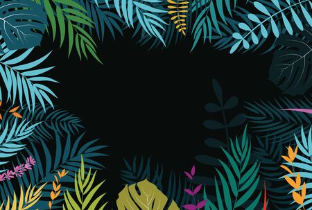 Beautifil Palm Tree Leaf  Silhouette Background  Illustrationのイラスト素材