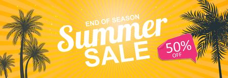 Colorful Abstract Summer Sale Background. Vector Illustration