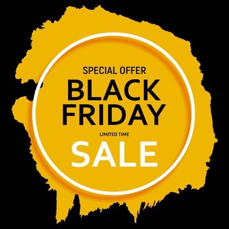 Black Friday Sale Banner Template. Vector Illustrationのイラスト素材