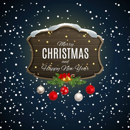 Merry Christmas and Happy New Year posters. Vector illustration. EPS10のイラスト素材