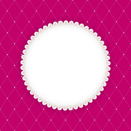 Abstract Beautuful Background with Pearl Frame. Vector Illustrationのイラスト素材