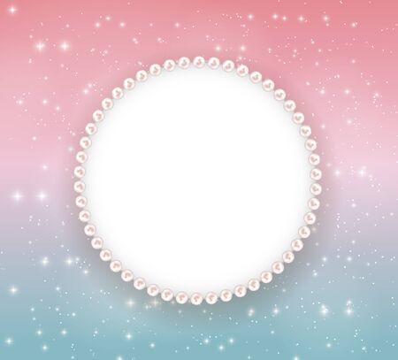 Abstract Beautuful Background with Pearl Frame. Vector Illustration EPS10のイラスト素材