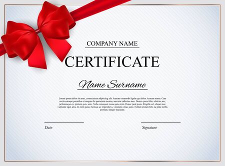 Certificate template Background. Award diploma design blank. Vector Illustration EPS10のイラスト素材