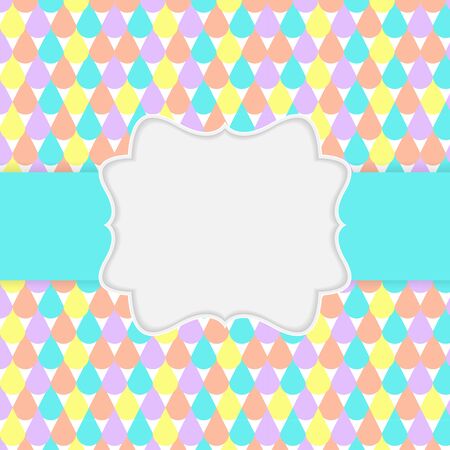 Abstract background in nude colors with frame. Vector Illustrationのイラスト素材