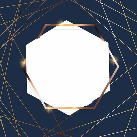 Abstract background with golden frame Template. Vector Illustration eps10のイラスト素材