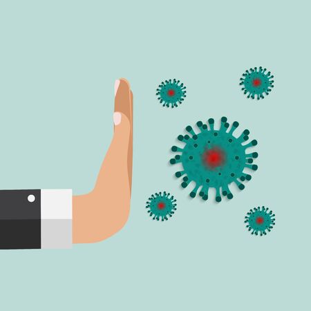 Flash Coronavirus Stamp MERS-Cov. 2019-nCoV is a concept of a pandemic medical health risk with dangerous cells in the Middle East respiratory syndrome. Vector Illustration.のイラスト素材