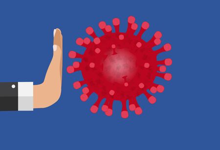 Flash Coronavirus Stamp MERS-Cov. 2019-nCoV is a concept of a pandemic medical health risk with dangerous cells in the Middle East respiratory syndrome. Vector Illustration.のイラスト素材