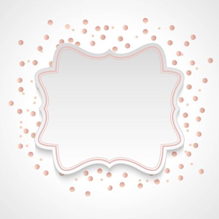 Abstract Background with Frame and confetti. Vector Illustrationのイラスト素材