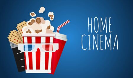 Abstract Home Cinema Background. Vector Illustrationのイラスト素材