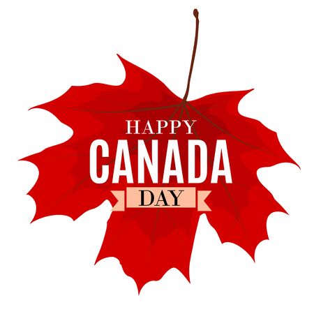 Happy Canada Day Background greeting card.のイラスト素材