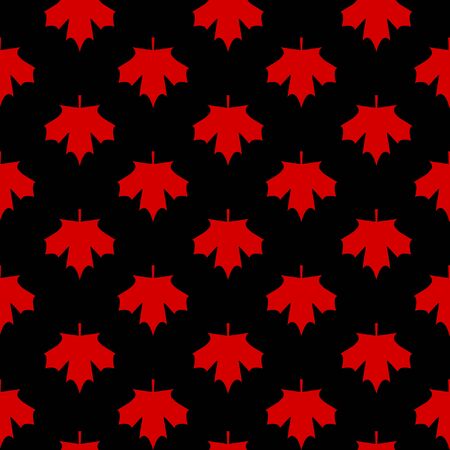 Red maple canada seamless pattern.のイラスト素材