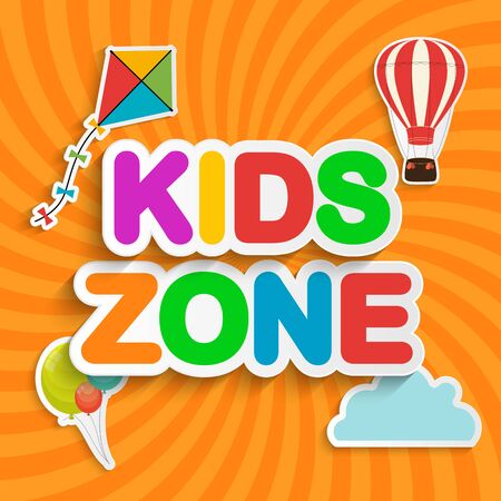 Abstract Kids Zone background. Vector Illustrationのイラスト素材