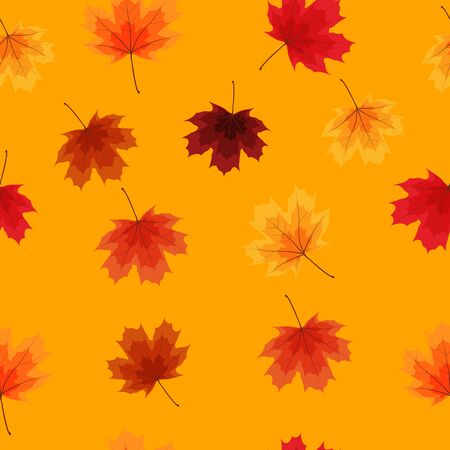 Autumn Leaves Seamless Pattern Background Vector Illustration EPS10のイラスト素材