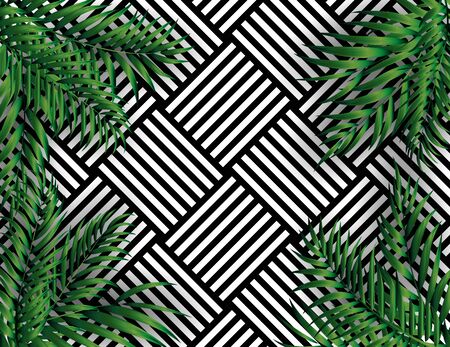 Tropical Natural Palm Background. Vector Illustration EPS10のイラスト素材