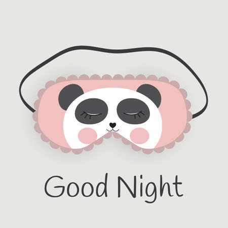 Good Night Abstract Background with Funny Sleeping Mask. Vector Illustration EPS10のイラスト素材
