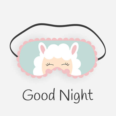 Good Night Abstract Background with Funny Sleeping Mask. Vector Illustration EPS10のイラスト素材