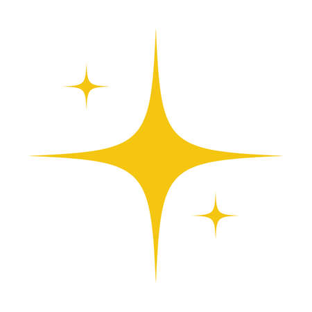 Yellow original bright stars sparkle icon. Glowing light effect star. Vector Illustration EPS10のイラスト素材