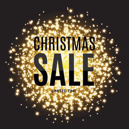 Glitter Christmas Sale Background. Vector Illustration EPS10のイラスト素材