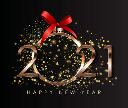2021 Happy New Year Holiday Background. Vector Illustration EPS10のイラスト素材