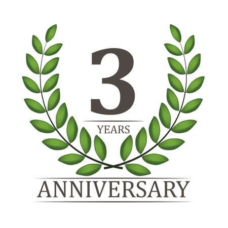 40 Years Anniversary Golden Template with Red Ribbon and Laurel wreath Vector Illustration EPS10のイラスト素材