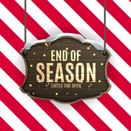 End of Winter Sale Background, Discount Coupon Template. Vector Illustration eps10のイラスト素材